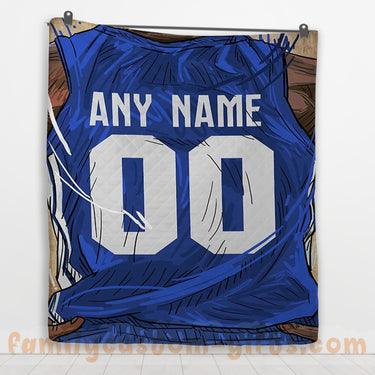 Custom Premium Quilt Blanket North Carolina Jersey Basketball Personalized Quilt Gifts for Her & Him